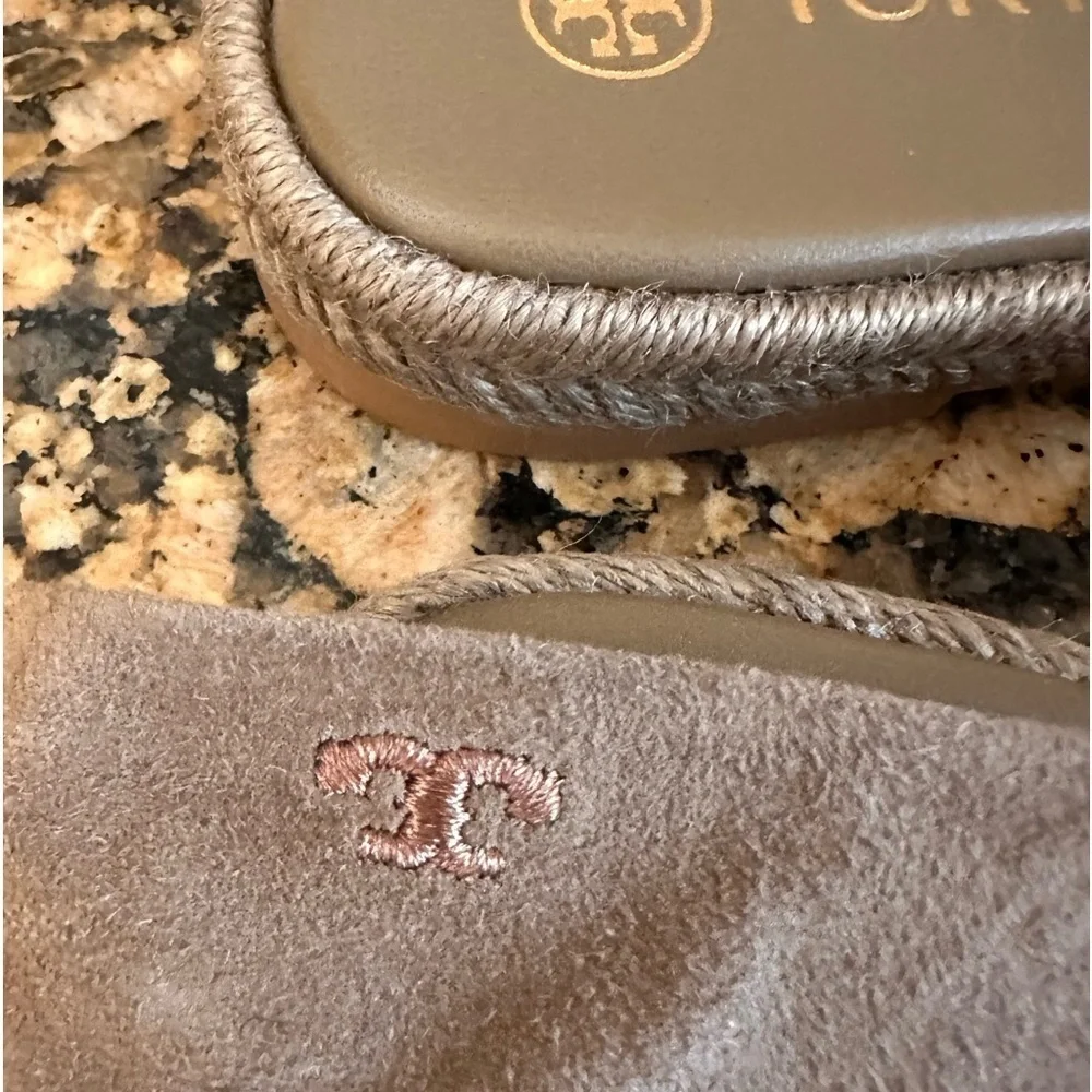 Tory Burch Suede Slingback Espadrilles In Leccio tan